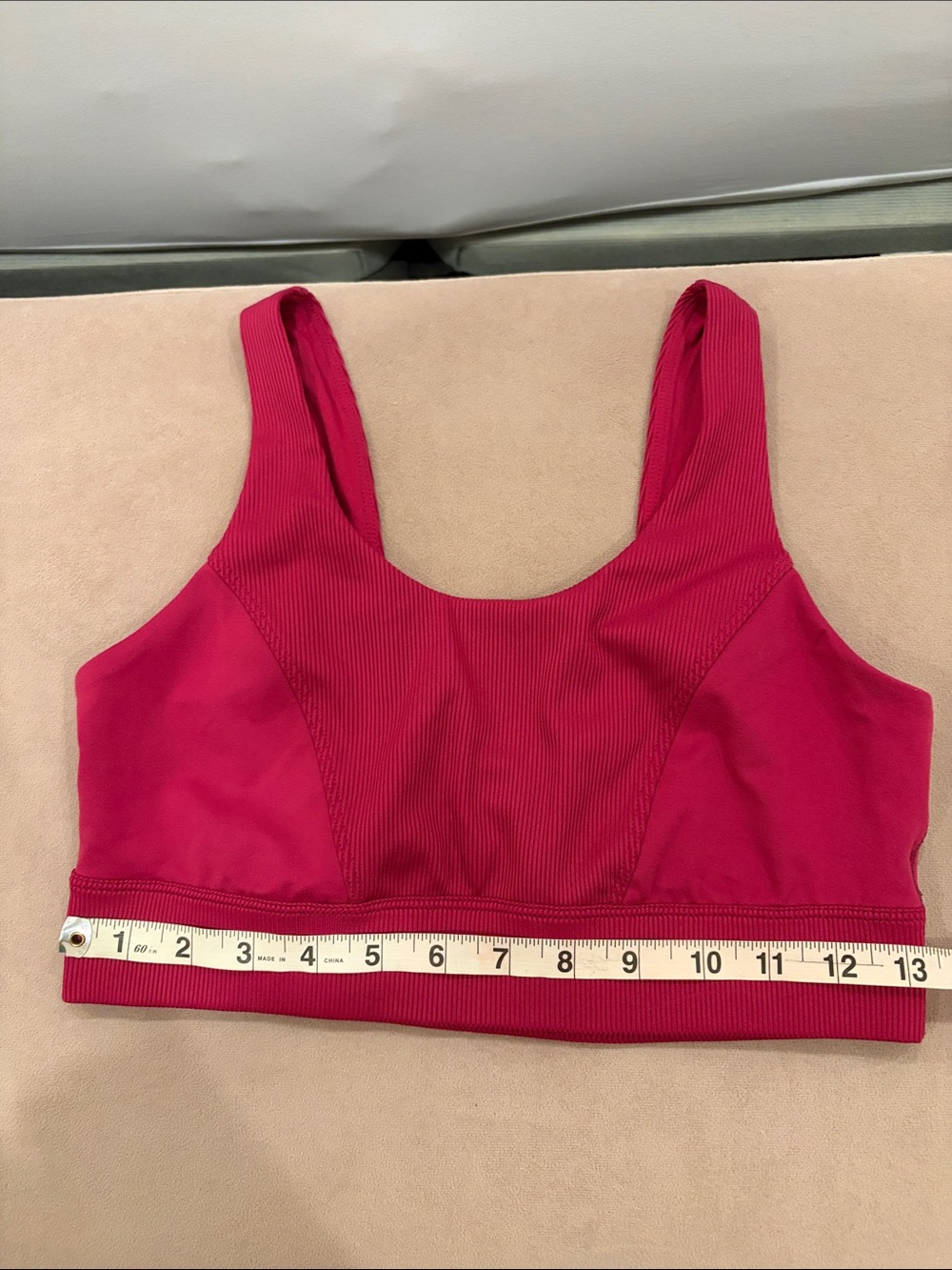 All in Motion - Scoop-Front Active Support Sports Bra - Raspberry - Picture 2 of 4